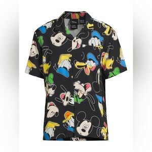 Disney Men's Button Down - Mickey Mouse and friends print size XL